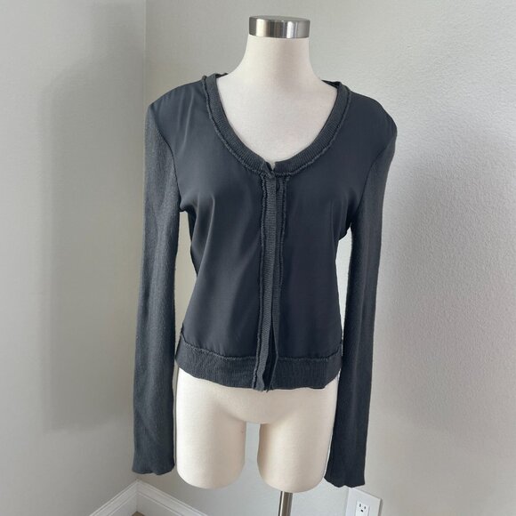 KristenseN Du Nord Womens Size 2 Silk Cashmere Gray Button Up Cardigan - Picture 1 of 13